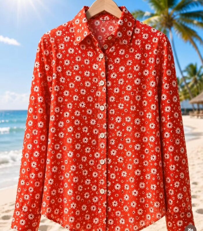 100% cotton floral print shirt